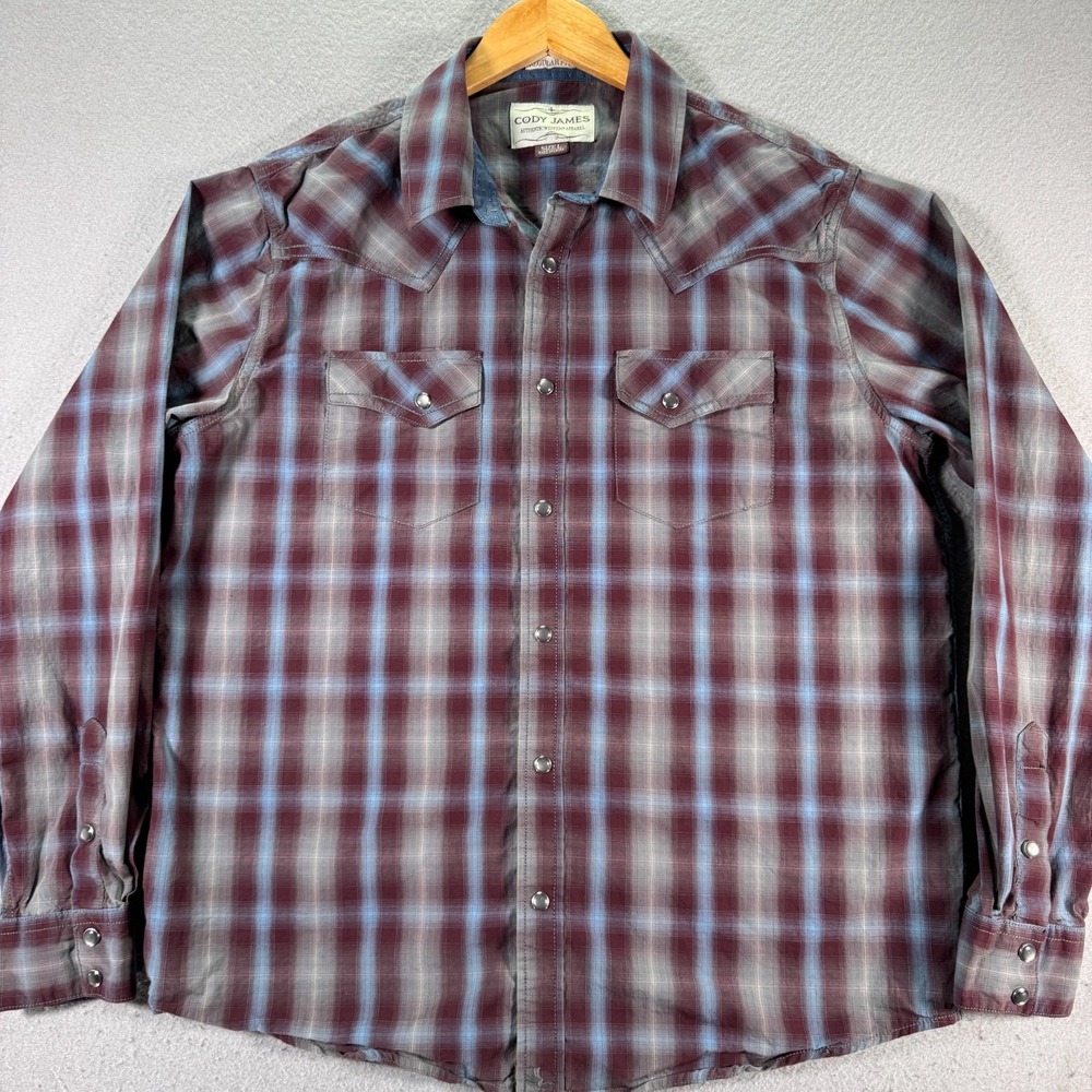 Cody‎ James Button Up Top Womens Large Pearl Snap Multicolor Western Comfort
